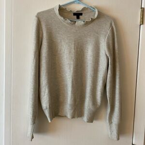 Heather grey cotton/wool blend sweater